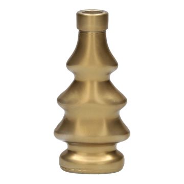 Árbol de Navidad decorativo en botella BORLA, cristal, dorado mate, 7,2 x 4,3 x 15 cm