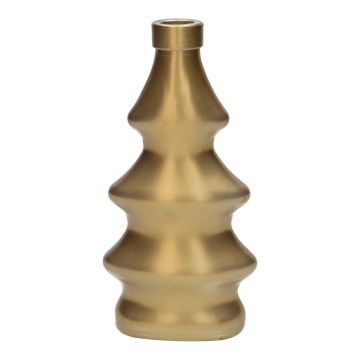 Botella decorativa «Árbol de Navidad» BORLA, cristal, dorado mate, 10 x 5,6 x 20 cm