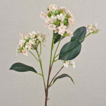 Rama artificial de bola de nieve LINDIWE, rosa crema, 70 cm