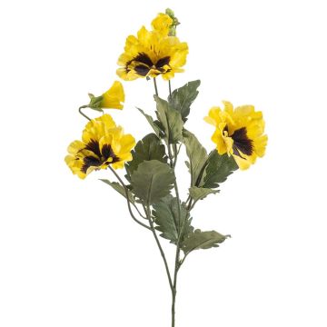 Rama artificial de pensamientos SKAILA, amarilla, 55 cm Rama artificial de pensamientos SKAILA, amarilla, 55 cm