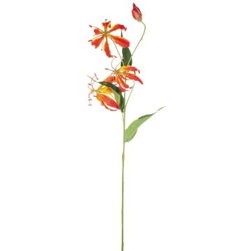 Flor artificial Gloriosa MAFIRNA, naranja-amarillo, 80 cm
