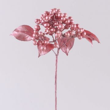 Rama decorativa de saúco VIKTORINE con bayas, rosa metalizado dorado, 30 cm Rama decorativa de saúco VIKTORINE con bayas, rosa metalizado dorado, 30 cm