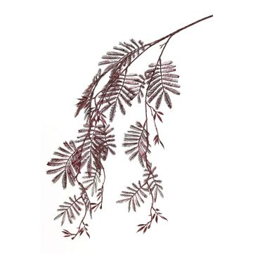 Rama de mimosa artificial RENGU, rojo oscuro, 110 cm