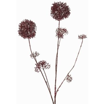 Rama de skimmia artificial LOBUS, rojo oscuro, 90cm, Ø4-8,5cm