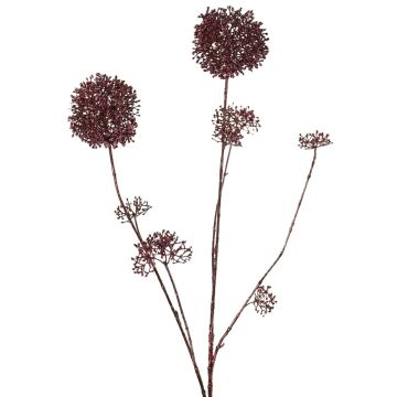 Rama de skimmia artificial LOBUS, rojo oscuro, 90 cm, Ø 4-8,5 cm