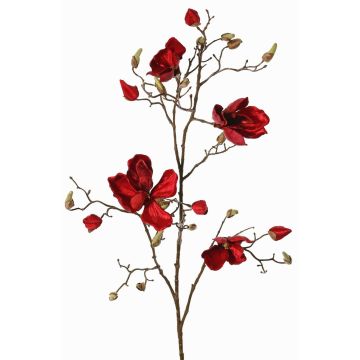 Rama artificial de magnolia aterciopelada JACKA, roja, 105cm
