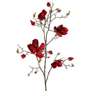 Rama artificial de magnolia aterciopelada JACKA, roja, 105 cm