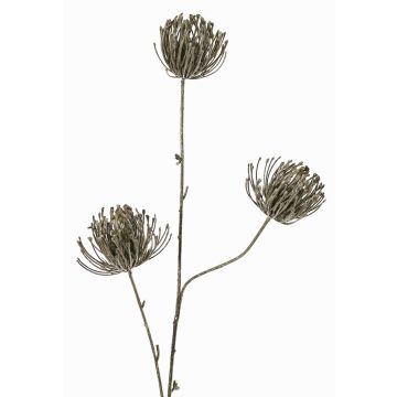 Rama artificial de protea KAPO con purpurina, verde oliva, 85cm, Ø8cm Rama artificial de protea KAPO con purpurina, verde oliva, 85cm, Ø8cm