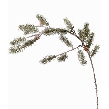 Rama decorativa de abeto ORVILOS con piñas, verde-blanco, 85cm Rama decorativa de abeto ORVILOS con piñas, verde-blanco, 85cm