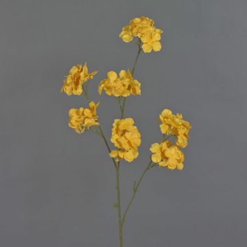 Rama artificial de hortensia OLYMPUS, amarilla, 80 cm, Ø 9 cm