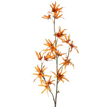 Rama artificial de hamamelis ORAFA con flores, naranja, 80 cm