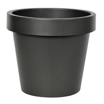 Macetero de plástico VOTHY, negro mate, 18 cm, Ø 20 cm