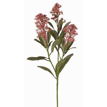 Planta artificial de rama de skimmia LAUSANA con flores, malva, 65cm, Ø7cm