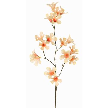 Rama de flor artificial trompeta de jazmín AURINA, melocotón, 90cm