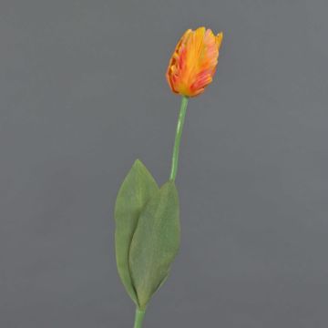 Flor artificial tulipán papagayo UAKARI, naranja-amarillo, 65 cm, Ø 6 cm
