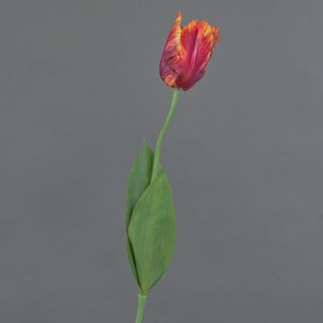Flor artificial tulipán papagayo UAKARI, rojo-rosa-naranja-verde, 65 cm, Ø 6 cm