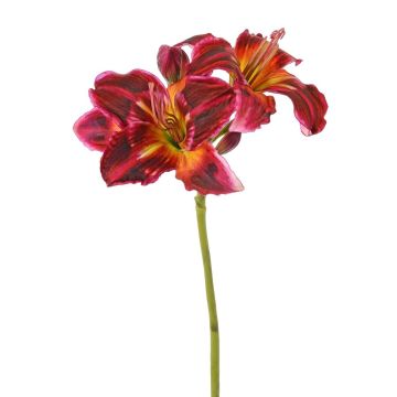 Flor artificial de azucena NEULIDA con flores, rojo burdeos-naranja, 65 cm, Ø 11 cm