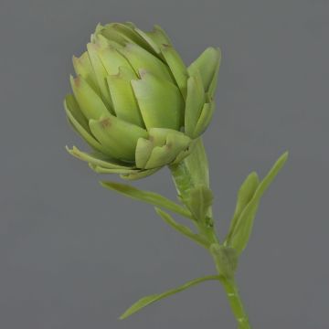 Flor de alcachofa de tela JENBALA, verde, 35 cm, Ø 6 cm