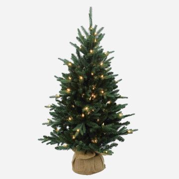 Árbol de Navidad artificial HANKO, LED, saco de yute, 90cm, Ø60cm Árbol de Navidad artificial HANKO, LED, saco de yute, 90cm, Ø60cm