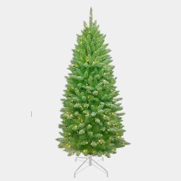 Abeto artificial FALUN SPEED, con nieve, LED, verde, 210 cm, Ø 100 cm