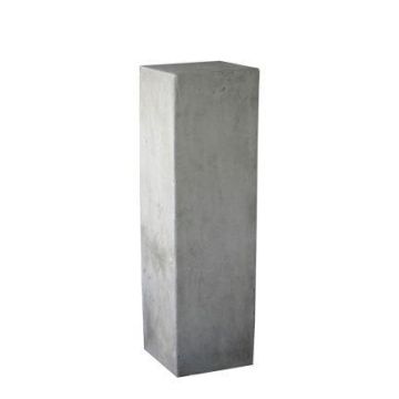 Columna floral rectangular LUNAKA de cemento, gris, 29x29x60cm