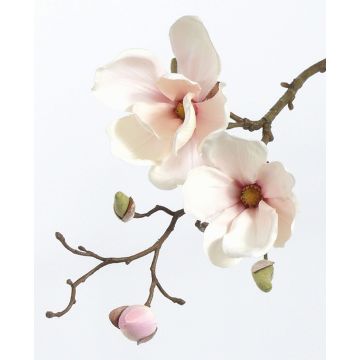Rama de magnolia artificial MALBINE, blanco-rosa, 50cm, &Oslash;6-10cm