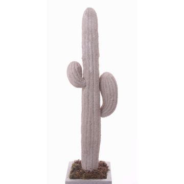 Cactus sintético LUCIEN, en vara de fijación, blanco, 80cm