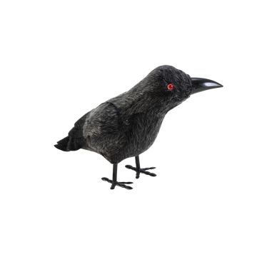 Cuervo decorativo de Halloween DIOGO, blanco y negro, 28 x 11 x 17 cm Cuervo decorativo de Halloween DIOGO, blanco y negro, 28 x 11 x 17 cm