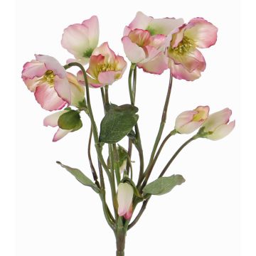 Rosa de Navidad artificial HALLA, rosa, vara fijación, 30cm, Ø7cm