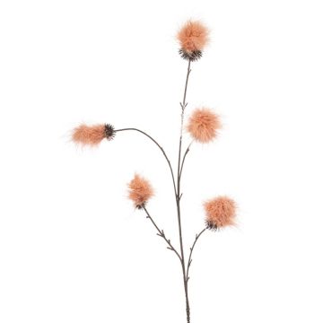 Rama artificial de arbusto de plumas ELAINA con flores, color melocotón, 85 cm Rama artificial de arbusto de plumas ELAINA con flores, color melocotón, 85 cm