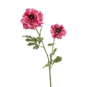 Flor decorativa ranúnculo LOLYN, fucsia, 65cm