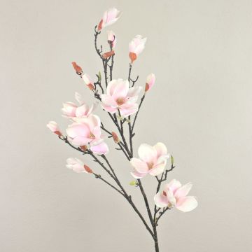 Rama de magnolia artificial YONA, rosa-blanco, 130cm