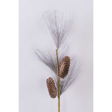Rama de pino artificial MARTJE con piñas, brillo, cobre, 100cm Rama de pino artificial MARTJE con piñas, brillo, cobre, 100cm