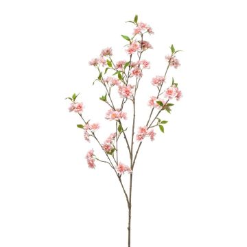 Rama artificial cerezo ornamental VERIANO con flores, melocotón, 120 cm