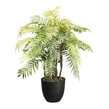 Planta artificial helecho DRULHO, tronco artificial, maceta decorativa, raíces, verde, 60 cm