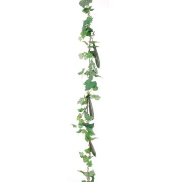 Guirnalda decorativa de calabacines AFETINO con frutos, verde, 180 cm