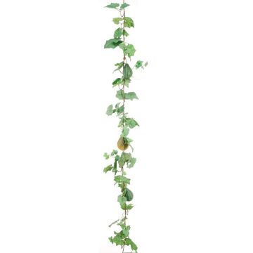 Guirnalda decorativa de calabazas AINEMINE con frutos, verde-amarillo, 180 cm