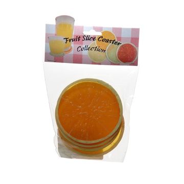 Rodajas de naranja artificial ANDOU, 4 piezas, naranja, Ø6cm