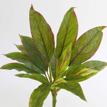 Cordyline artificial VALDA, en vara de fijación, verde-rojo, 30cm