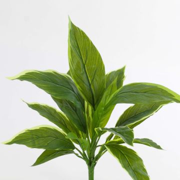 Cordyline artificial VALDA, en vara de fijación, verde-blanco, 30cm