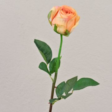 Rosa artificial SAPINA, amarillo-naranja, 60cm, Ø6cm