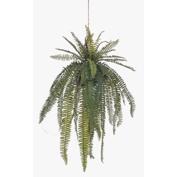 Planta artificial helecho espada en maceta colgante MAXROL, cepellón, raíces, colgante, verde, 85 cm