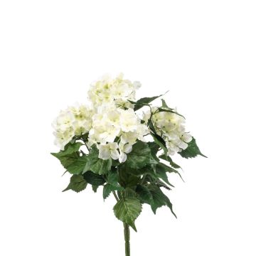 Hortensia artificial DORJA en varilla, blanco-verde, 40 cm
