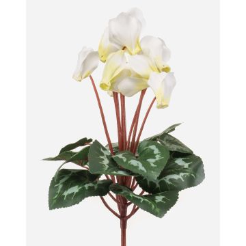 Ciclamen artificial VERIANA en varilla, blanco-verde, 30 cm Ciclamen artificial VERIANA en varilla, blanco-verde, 30 cm