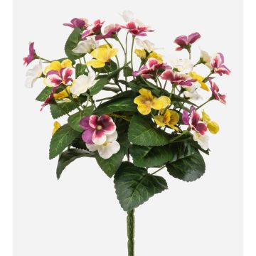 Pensamientos artificiales NORHA en varilla, blanco-lila-amarillo, 30 cm Pensamientos artificiales NORHA en varilla, blanco-lila-amarillo, 30 cm