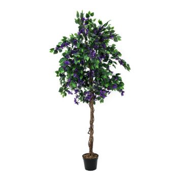 Buganvilla plástico BANU, tronco natural, flores, morado, 150cm