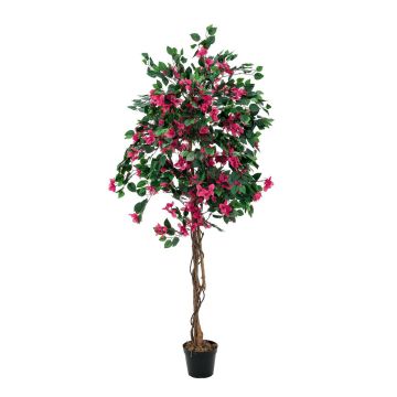 Buganvilla plástico BANU, tronco natural, flores, fucsia, 180cm