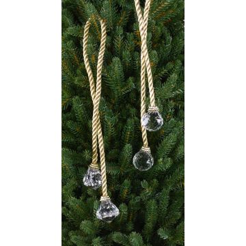 Bolas decorativas para el árbol de Navidad TAYLER con cordón, oro, 40cm, Ø3cm Bolas decorativas para el árbol de Navidad TAYLER con cordón, oro, 40cm, Ø3cm