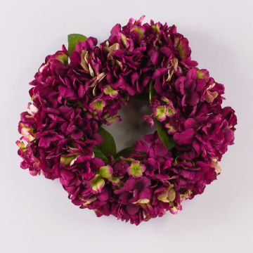 Corona de hortensias textiles MEJA, fucsia, Ø35cm Corona de hortensias textiles MEJA, fucsia, Ø35cm