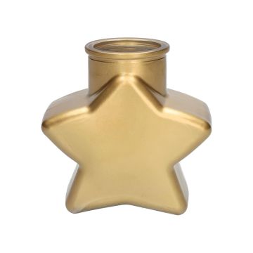 Botella decorativa «Estrella» BORLA, cristal, dorado mate, 11 x 6,2 x 10,7 cm